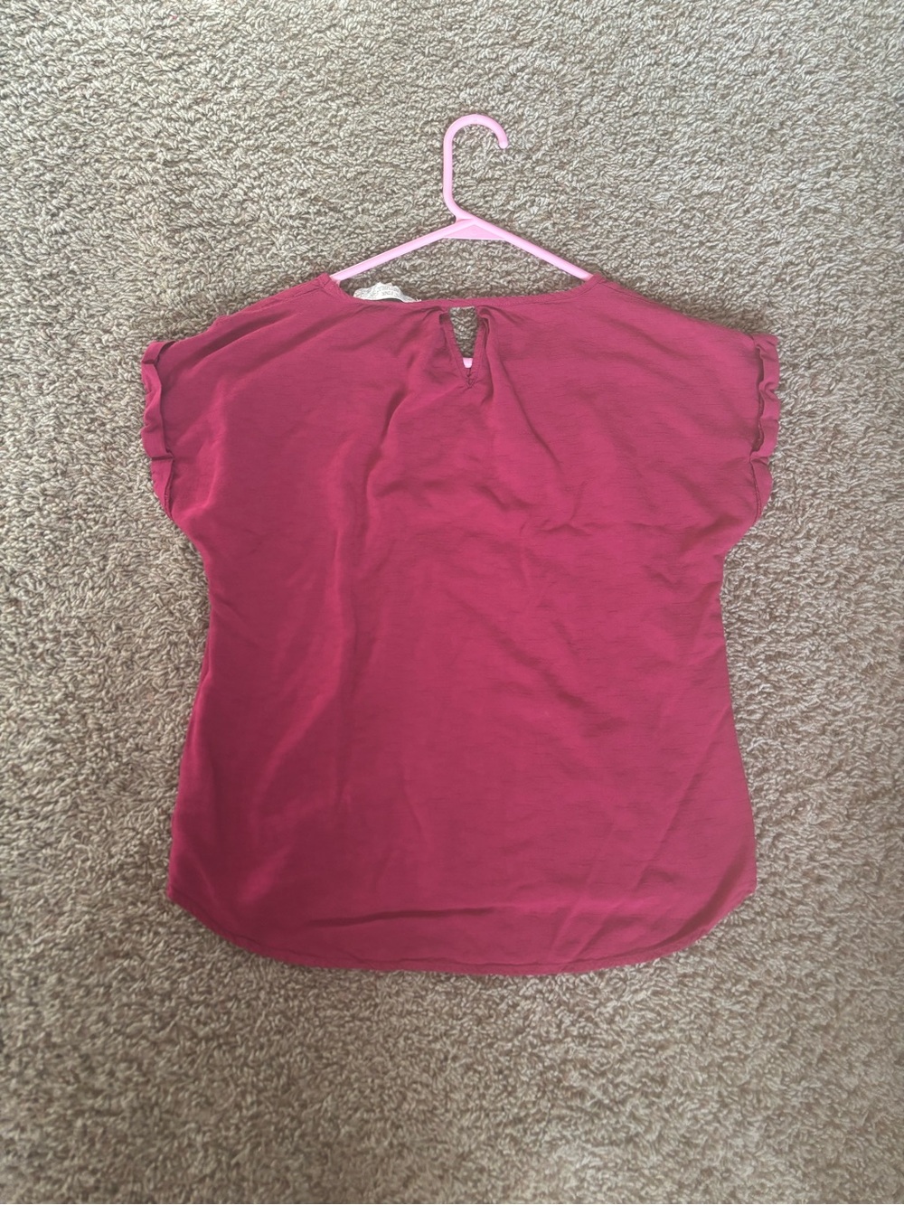 Pink Republic Fuchsia Ruffle Sleeve Blouse - Picture 3 of 3